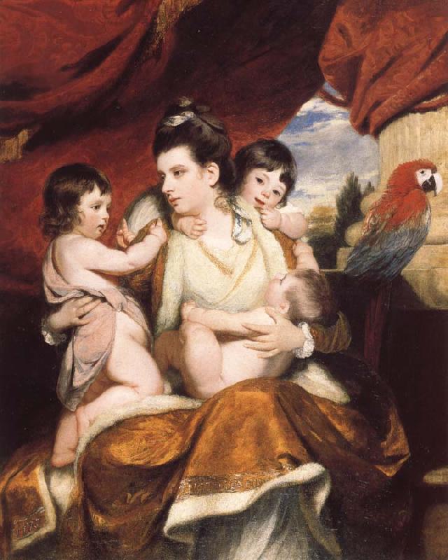 Sir Joshua Reynolds Lady Cockburn and Her Three eldest sons oil painting image